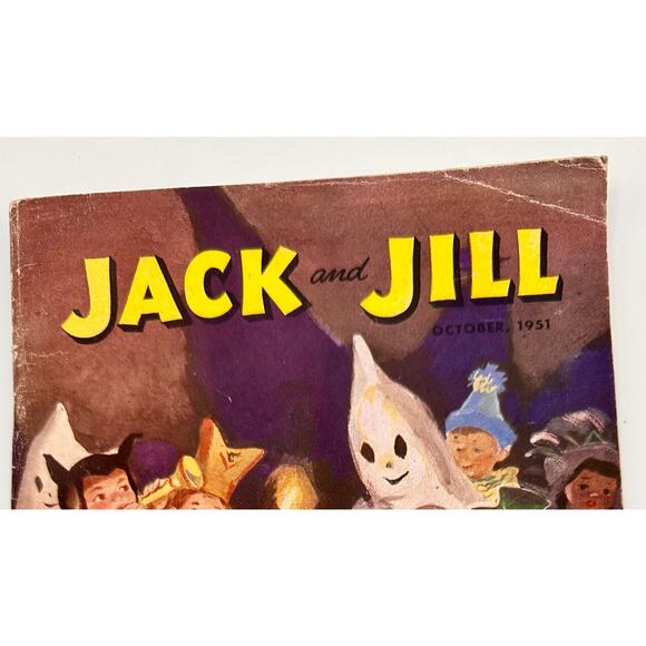 1951 Jack and Jill Childrens Magazine, Halloween Ediition, whole cover picture - Picture 5 of 6